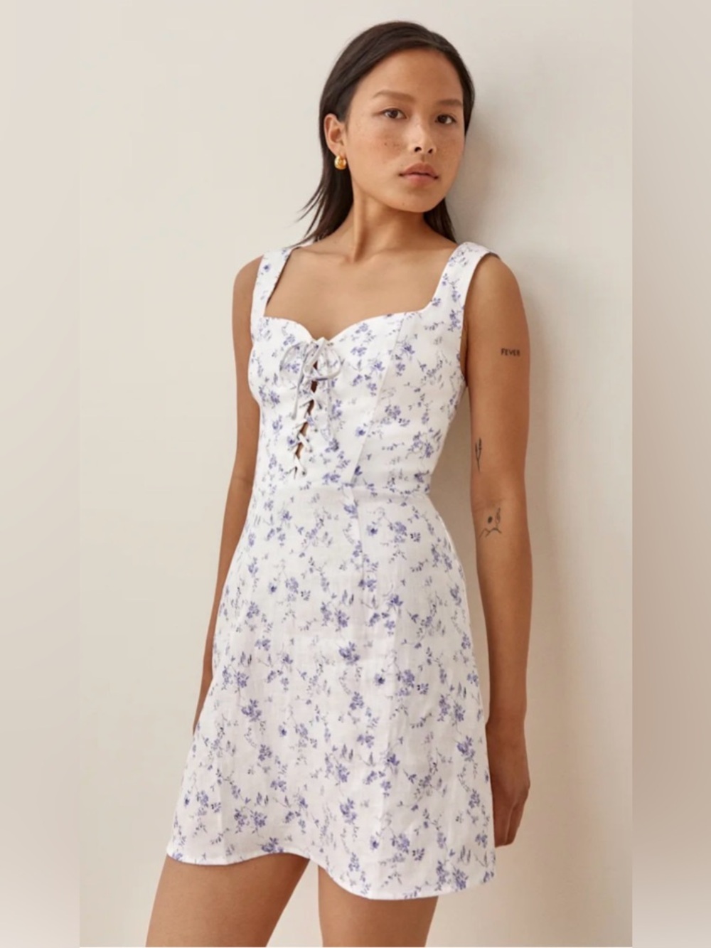 Reformation Elettra Linen Dress , size 12 - Picture 4 of 10